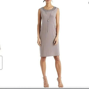 R&M Richards Dress Women's 18w Gray/Silver m5